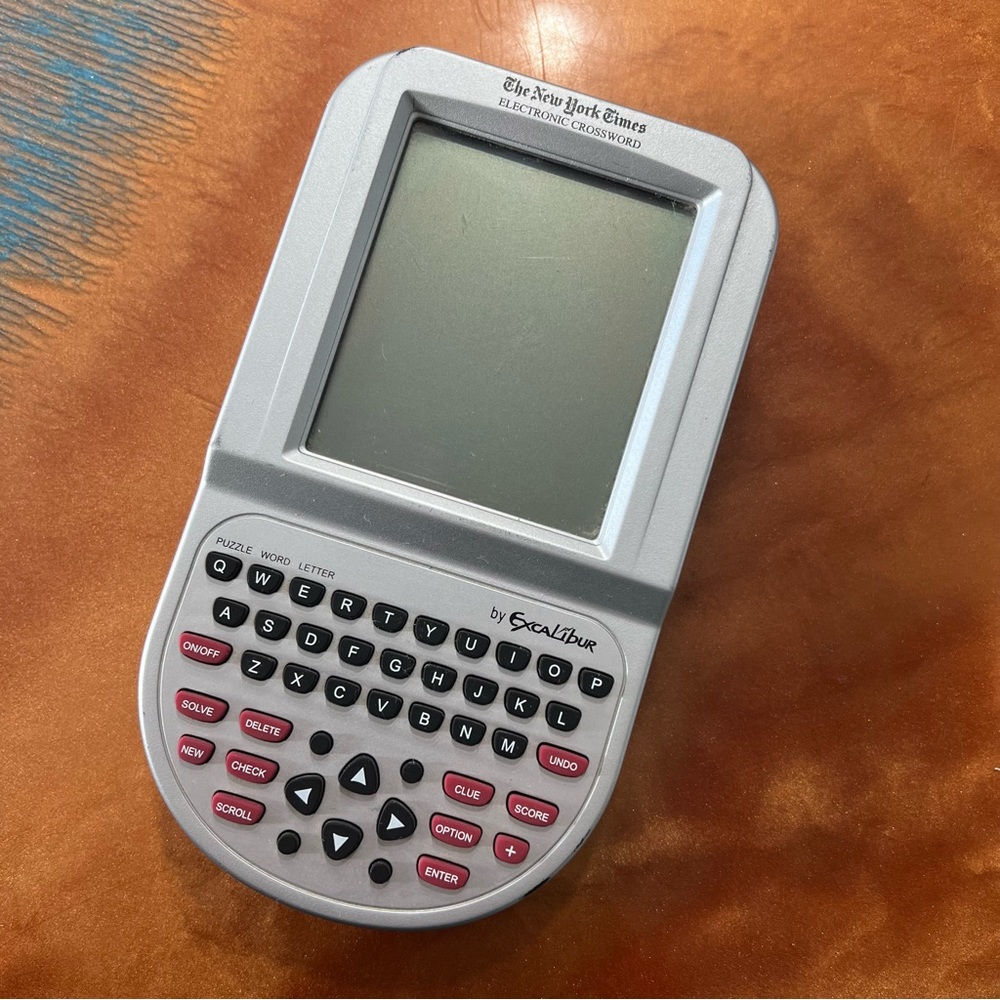 Excalibur New York Times Crossword Handheld Electronic Game sound